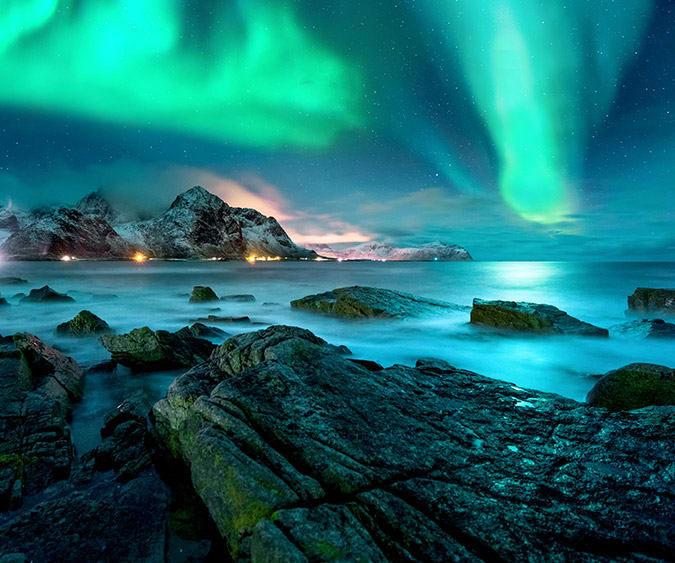 Aurora boreale in Lapponia